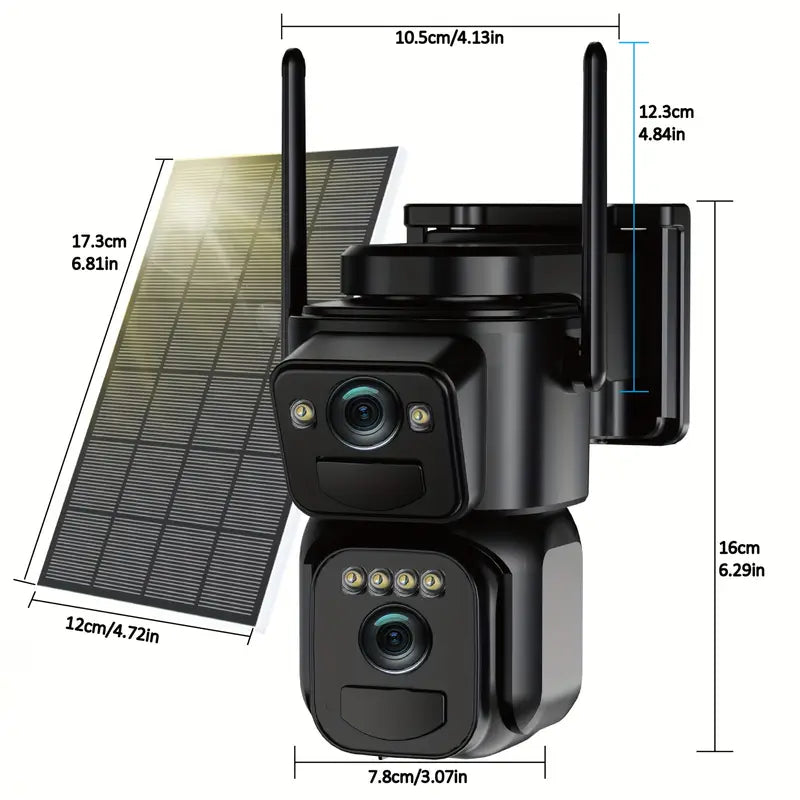 Cámara WiFi 4K con Panel Solar y Batería Integrada