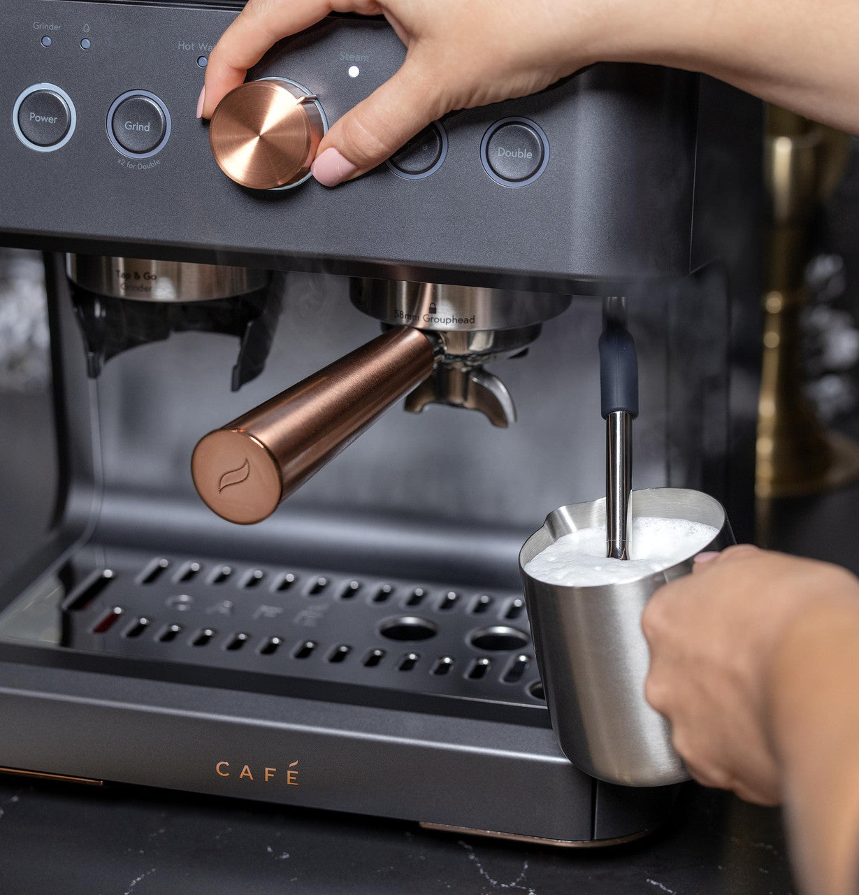 Café™ BELLISSIMO Semi-automatic Espresso Maker + Frother