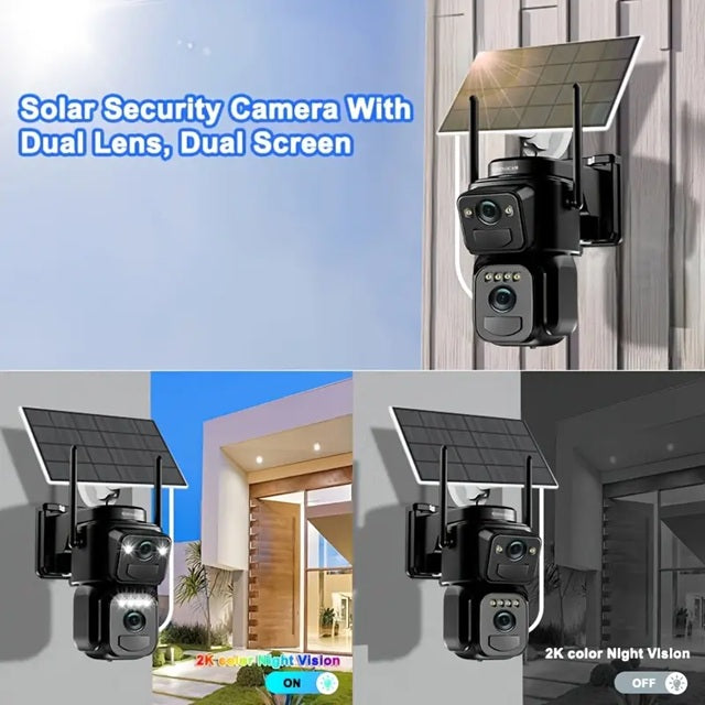 Cámara WiFi 4K con Panel Solar y Batería Integrada