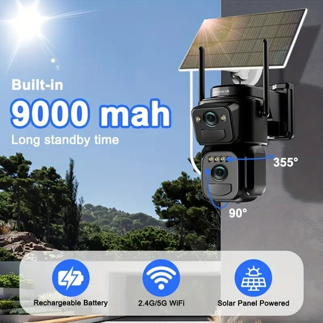Cámara WiFi 4K con Panel Solar y Batería Integrada