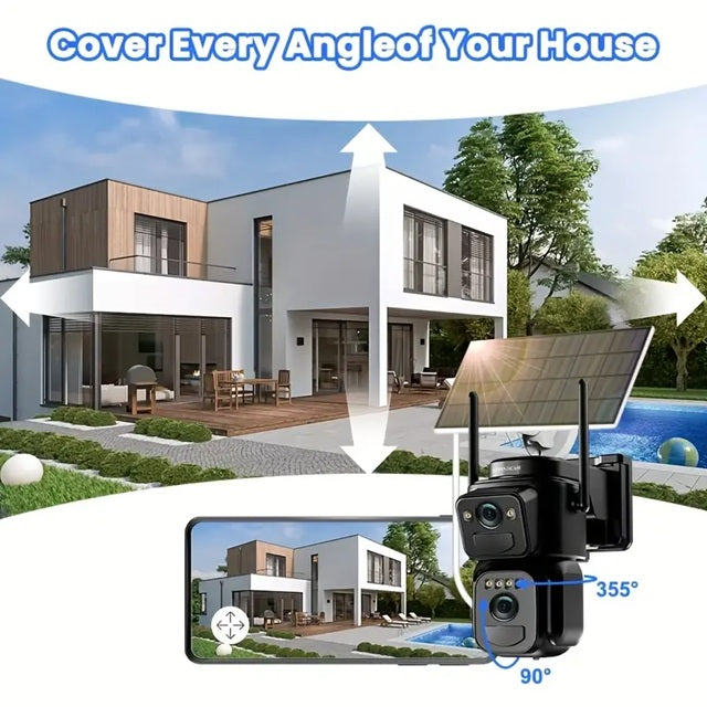 Cámara WiFi 4K con Panel Solar y Batería Integrada