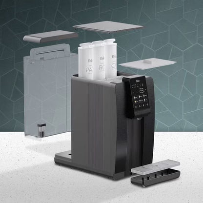 Dispensador de Agua Brio Q20 con Ósmosis Inversa | Filtración RO 3 Etapas + Autolimpieza UV, 6 Temperaturas, Sin Plomería