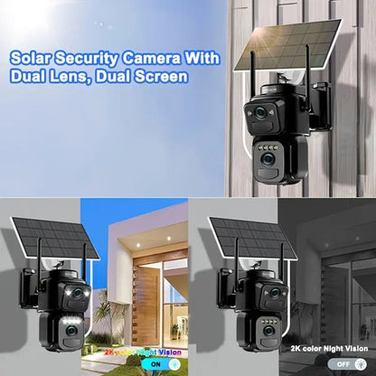 Cámara WiFi 4K con Panel Solar y Batería Integrada